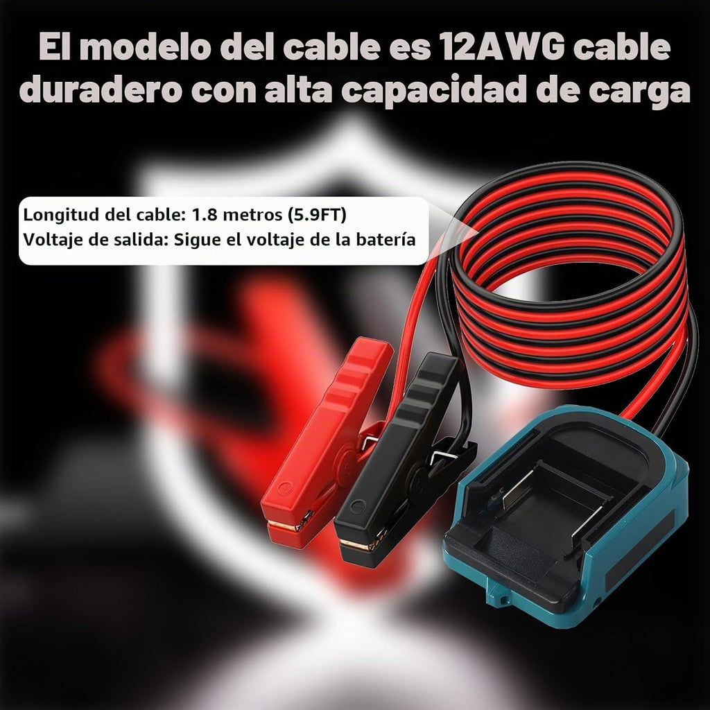 kfupius Kit de cable de puente con interruptor para batería Mak.ita...