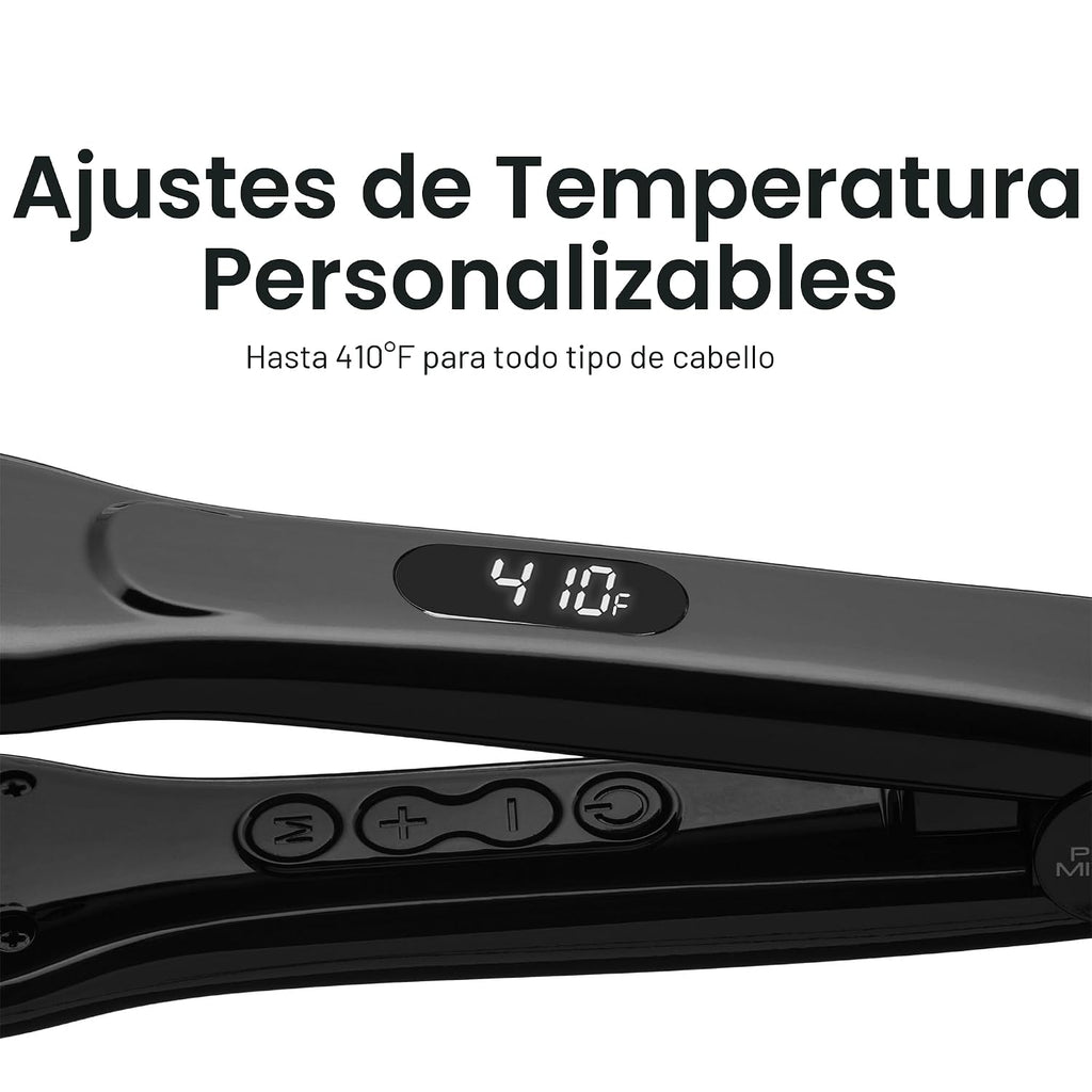 Plancha alisadora de cerámica Paul Mitchell Smooth+, ajustes de cal...