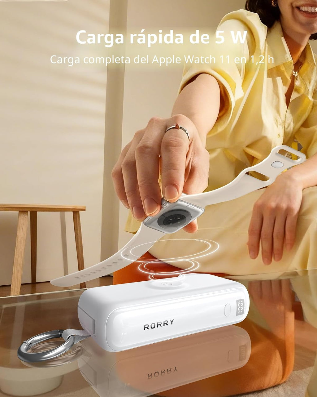 RORRY Flow Cargador portátil, batería externa de 10000 mAh y 40 W d...