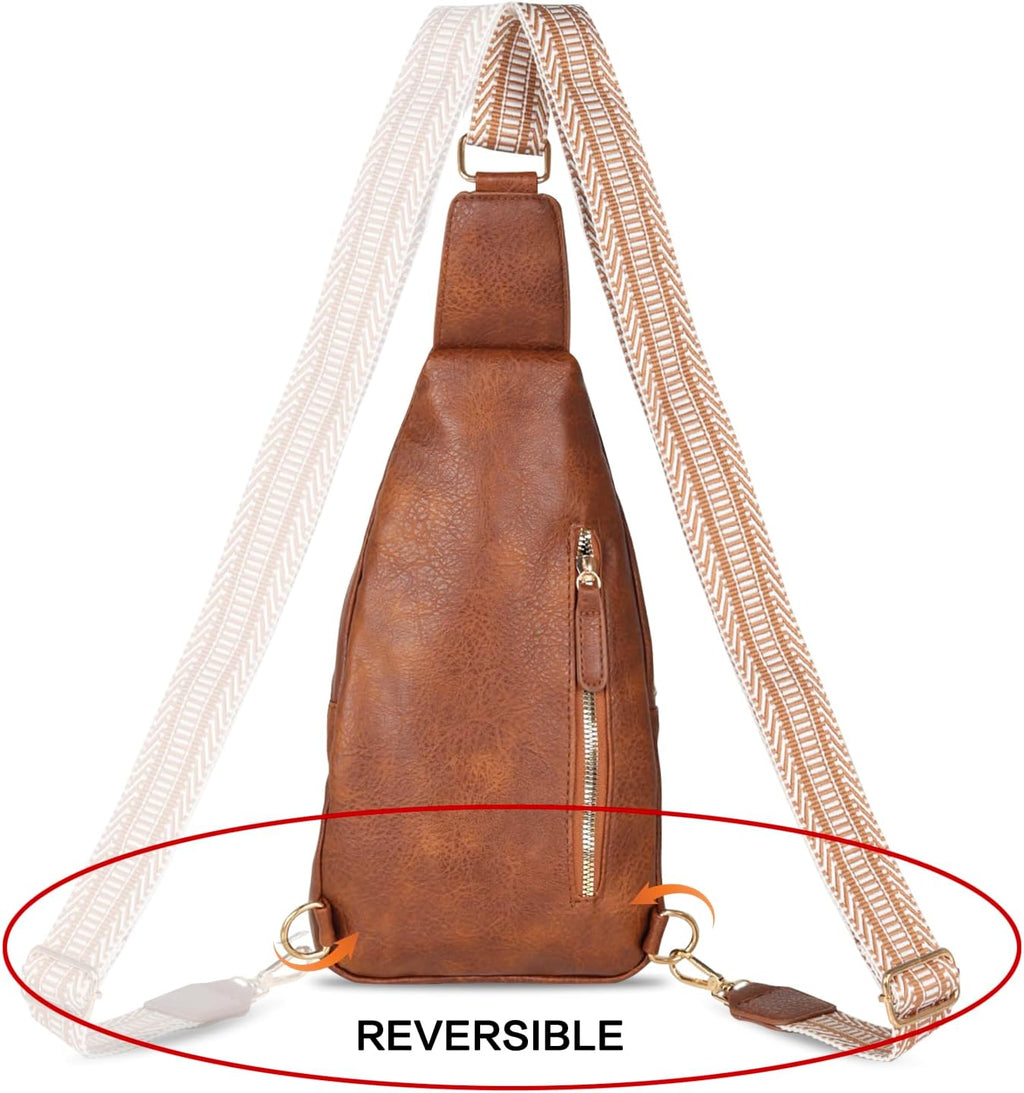 Relang Bolso bandolera para mujer, cangureras de cuero cruzado para...