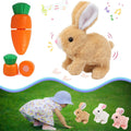 Zloeoa Conejito de peluche de peluche, juguete electrónico interact...