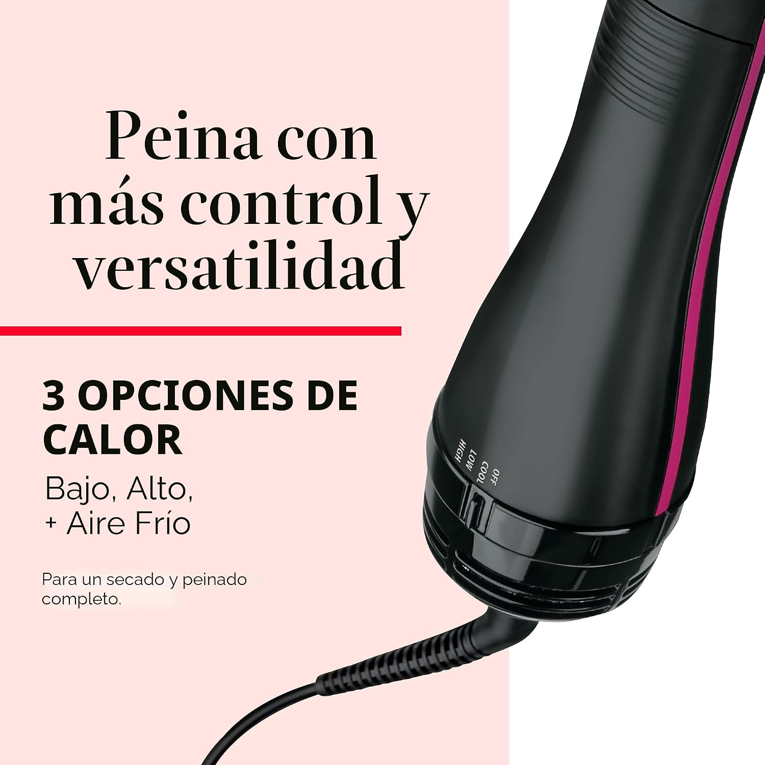 Cepillo y secador de salón para cabello, de Revlon | Seca, alisa y...