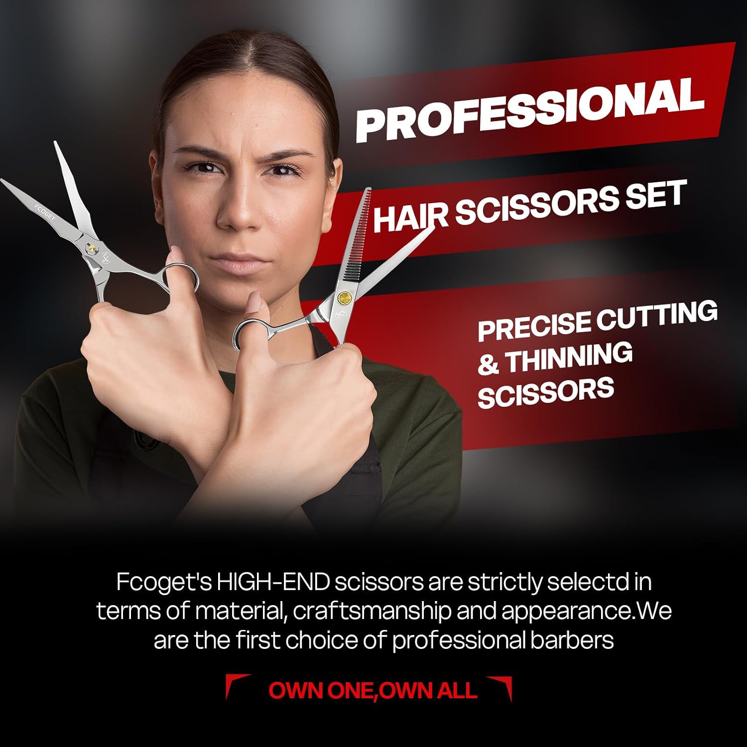 Tijeras profesionales de corte de pelo para mano derecha \u2013 6.8...
