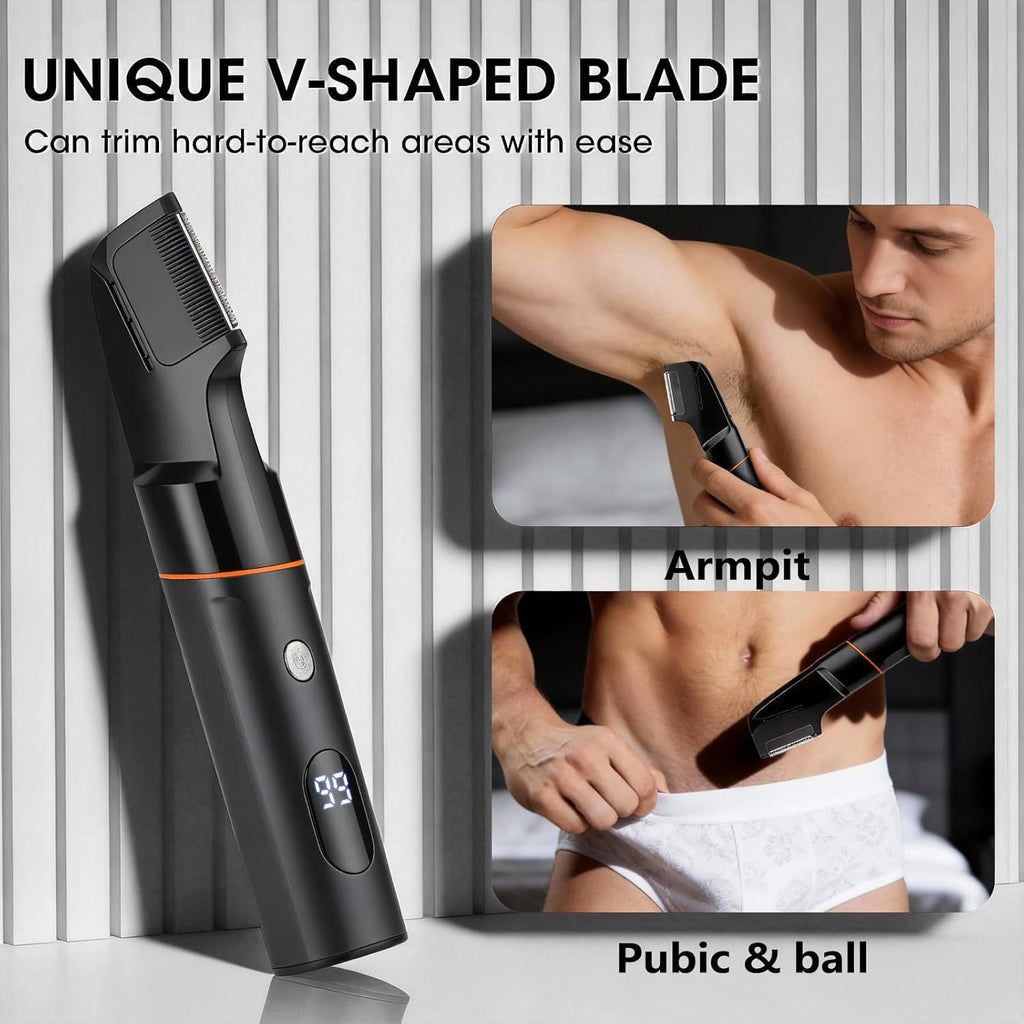 Suttik Manscape - Recortador de pelo corporal y púbico para hombres...