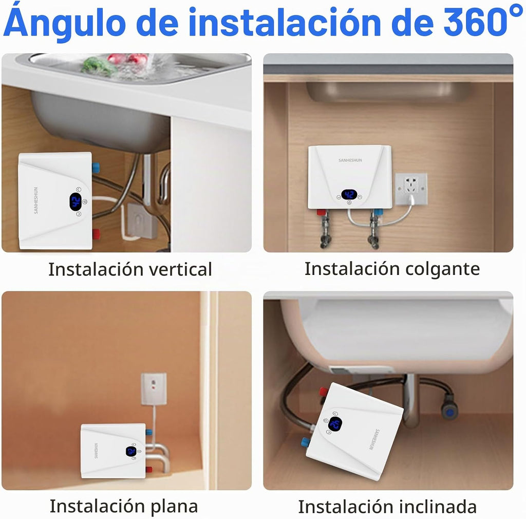 Calentador de agua eléctrico sin tanque, calentador de agua calient...