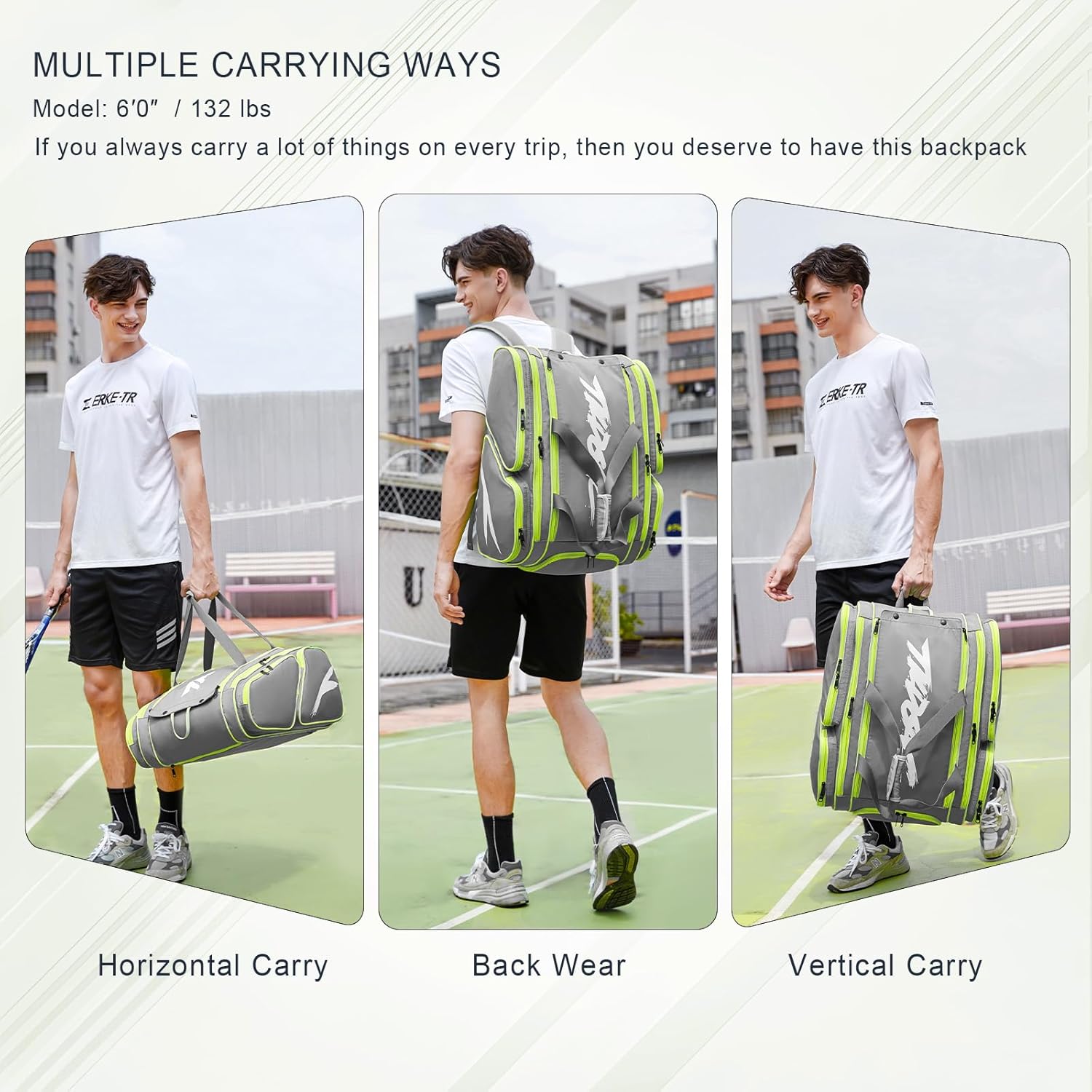 TILDOSAC Bolsa de pickleball \u2013 Bolsa grande de paleta para 4 p...