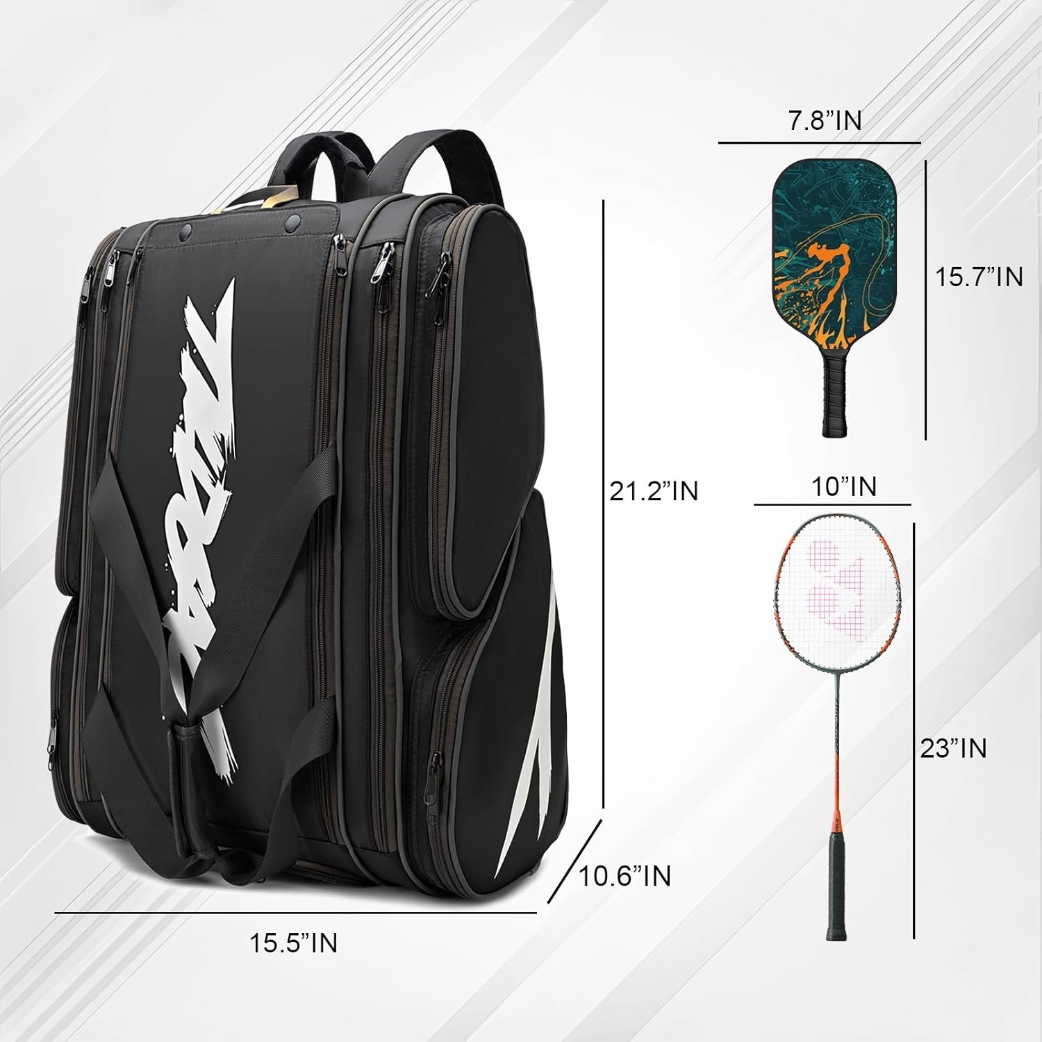 TILDOSAC Bolsa de pickleball \u2013 Bolsa grande de paleta para 4 p...