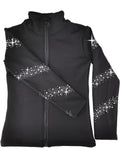 JoyCan Chaqueta de entrenamiento de patinaje artístico de hielo neg...