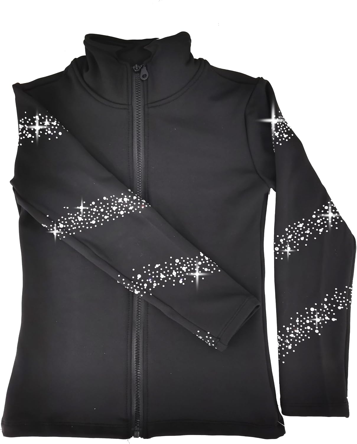 JoyCan Chaqueta de entrenamiento de patinaje artístico de hielo neg...