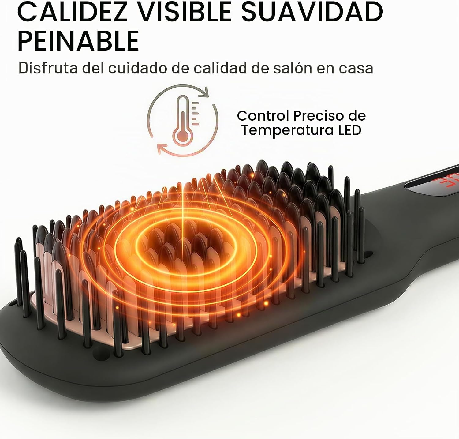 MEGAWISE Cepillo alisador de pelo iónico Pro Ceramic para salón en...