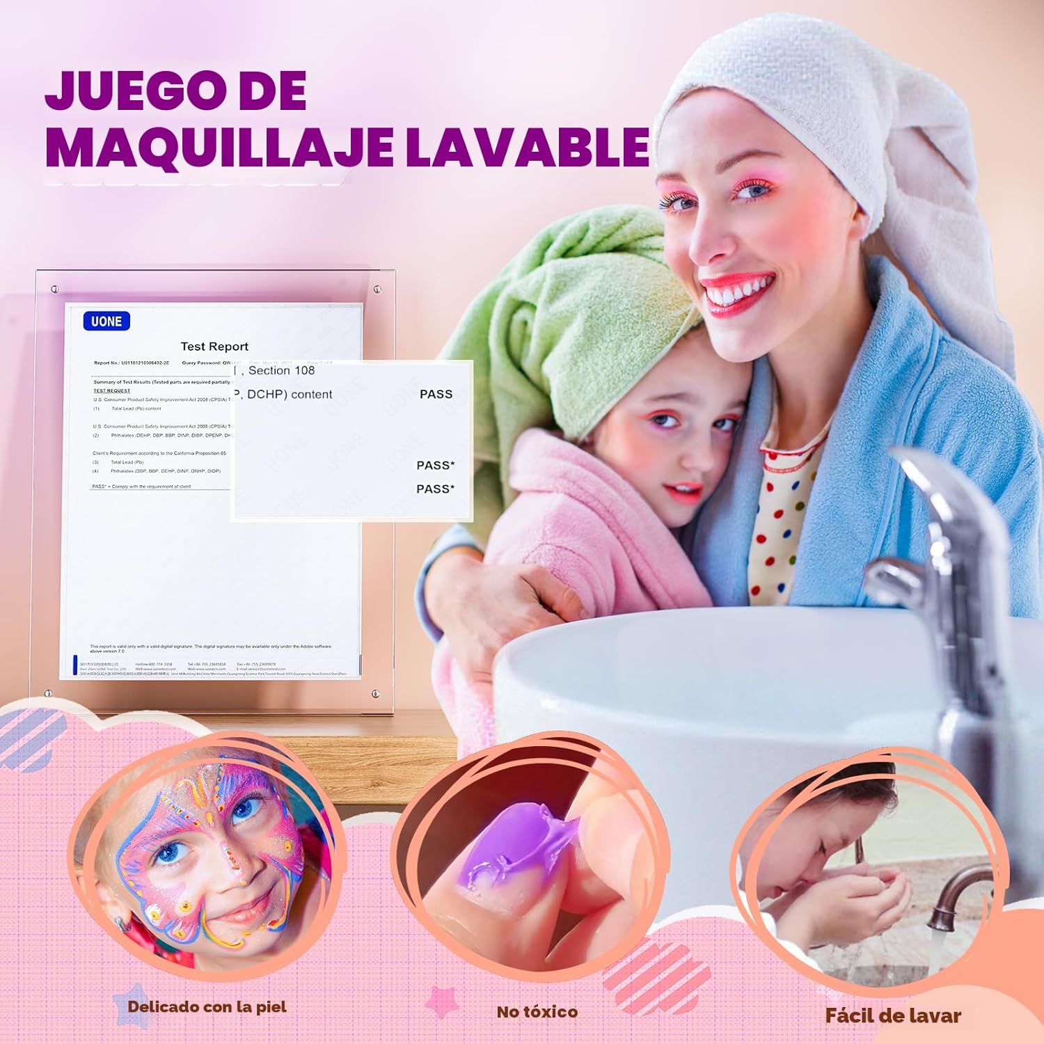 Beayuck Kit de maquillaje para niñas \u2013 Kit de maquillaje para...