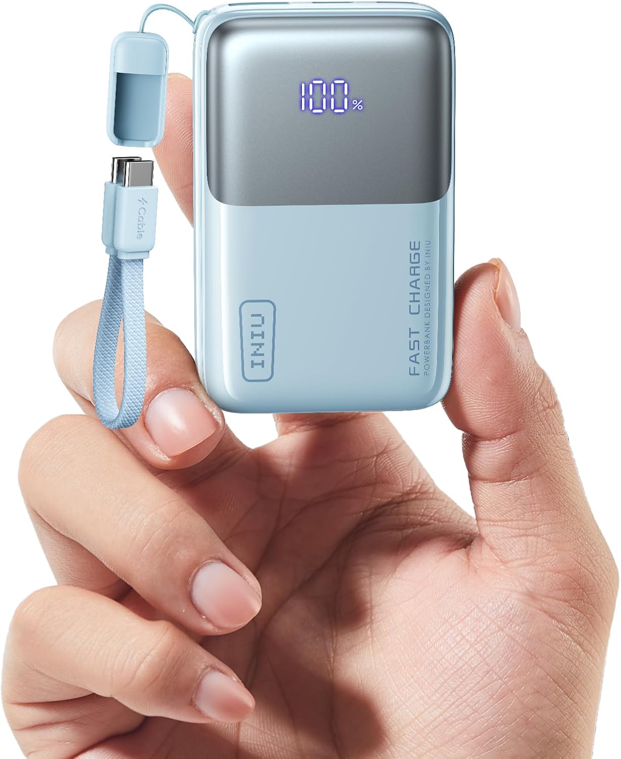INIU Cargador portátil, ultra mini 10000mAh 45W, batería USB C con...