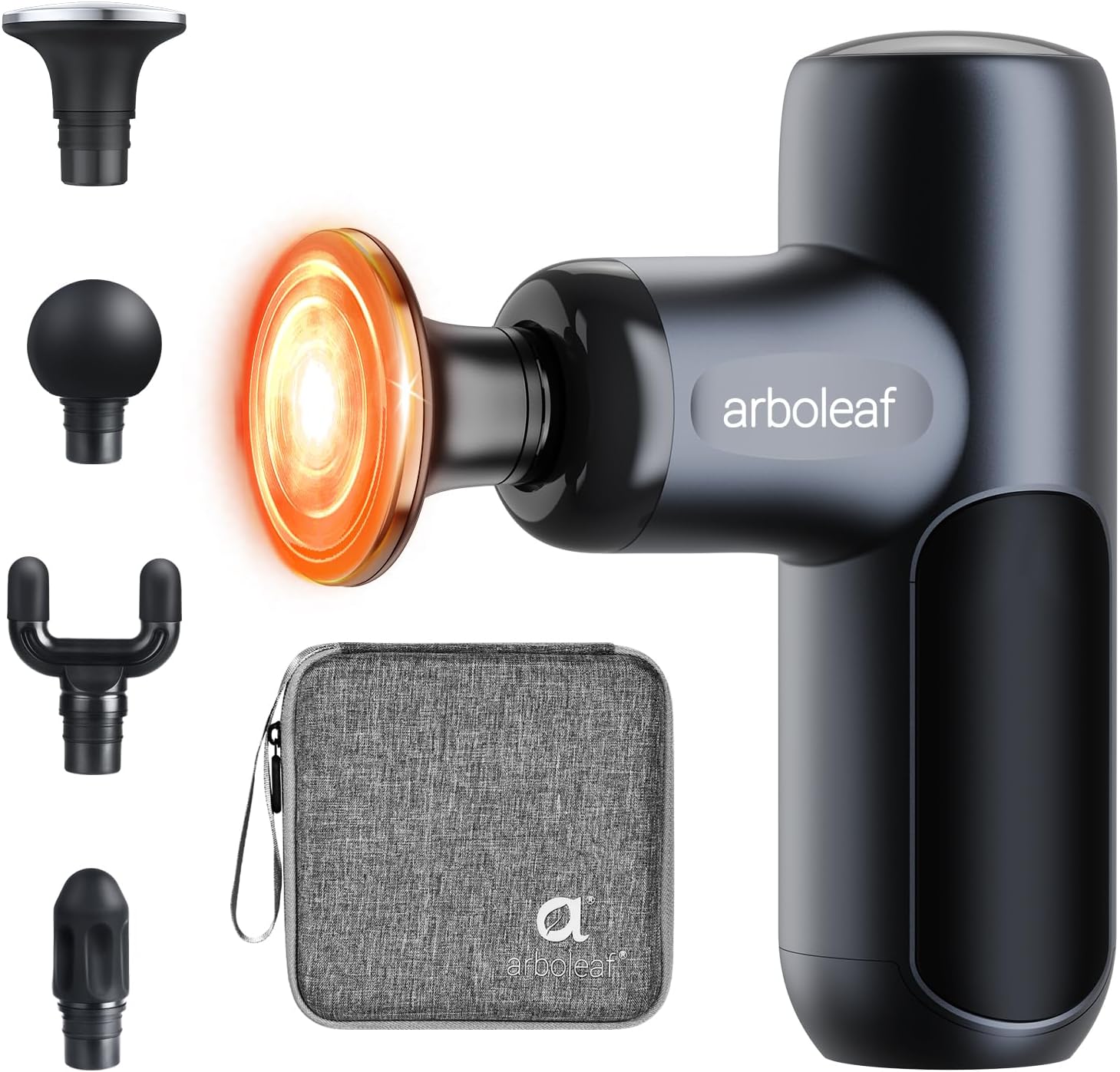 arboleaf Mini pistola de masaje con calor, masajeador muscular de p...