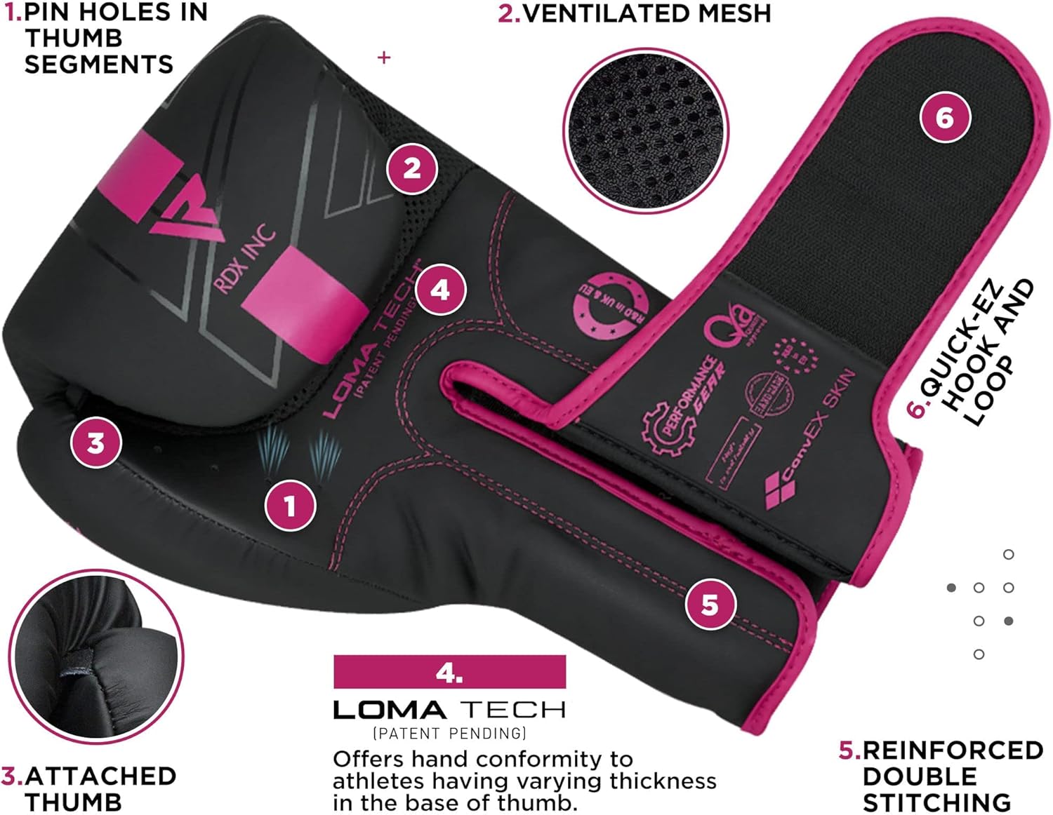 Guantes de boxeo RDX para mujeres, para entrenamiento profesional y...