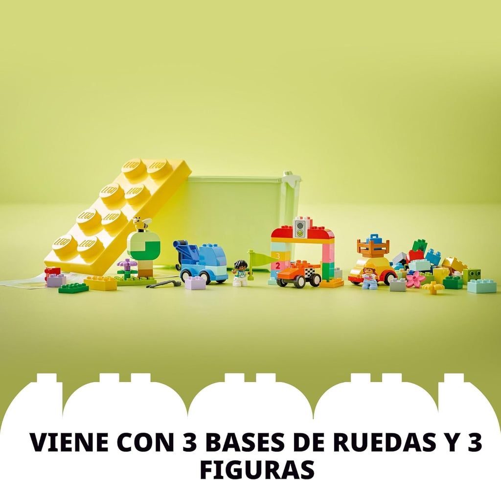 LEGO DUPLO Caja de Ladrillos de Autos y Camiones Clásicos Bloques d...
