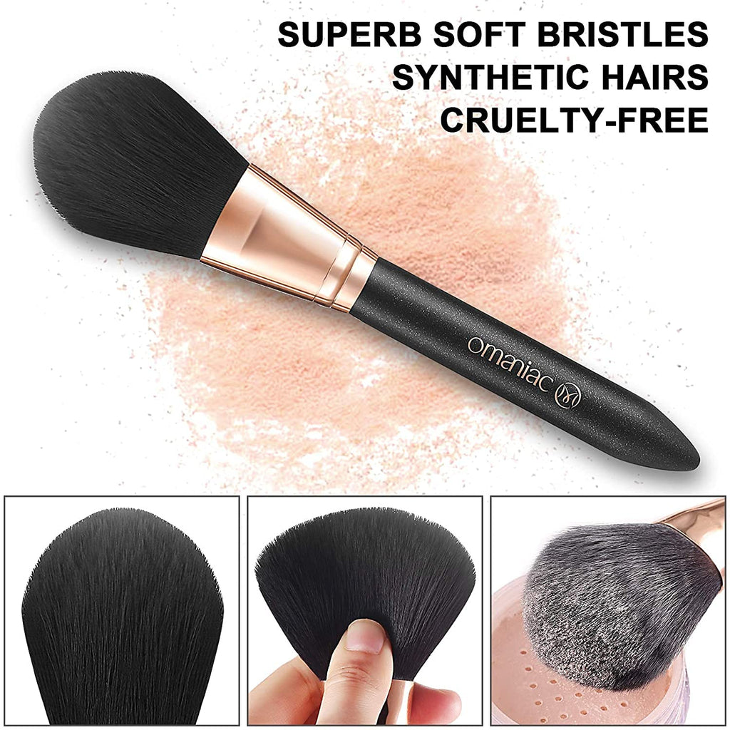 OMANIAC Juego de brochas de maquillaje profesional, 12 brochas de m...