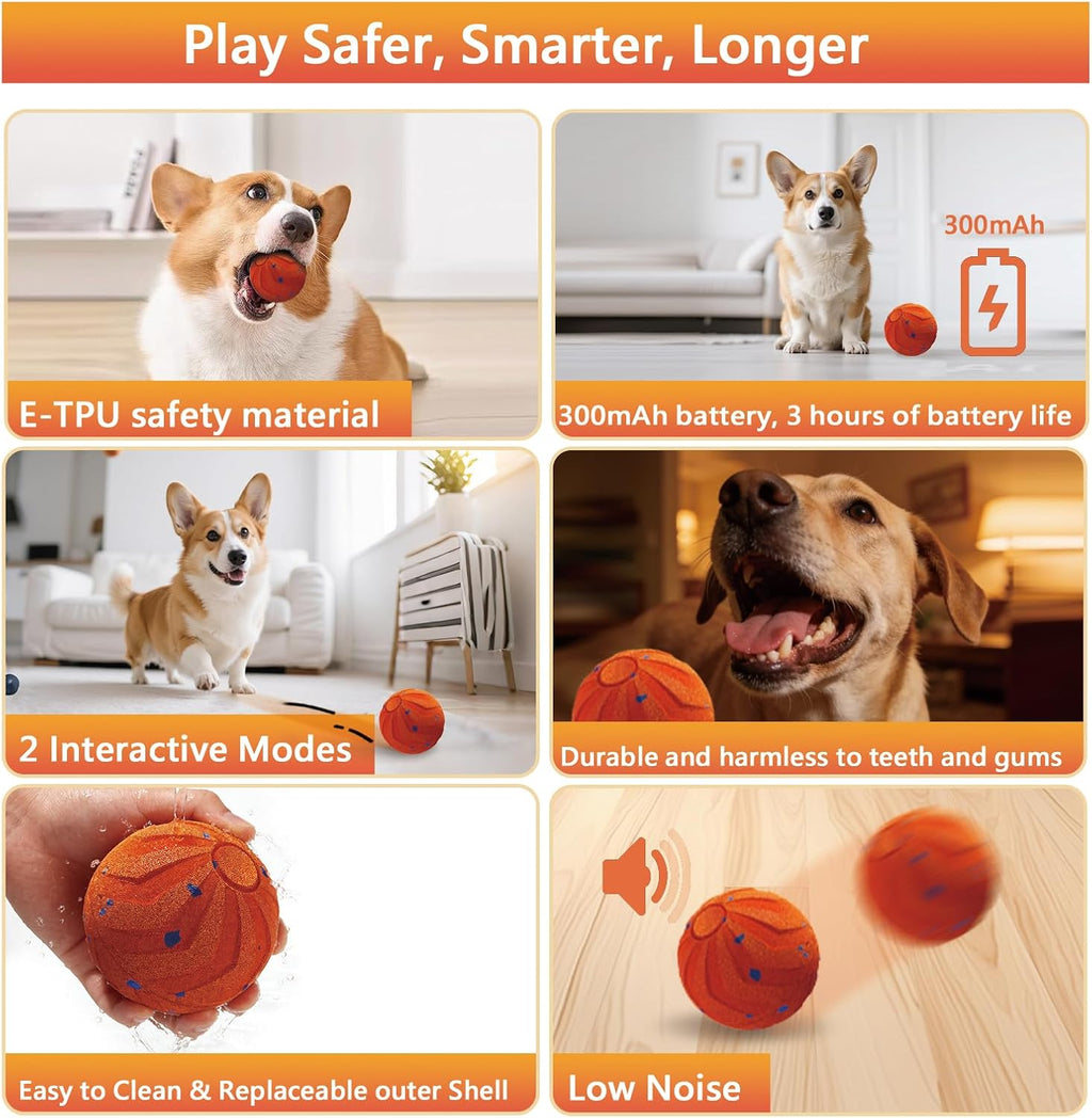 Loktoty Juguete inteligente interactivo para perros, movimiento aut...