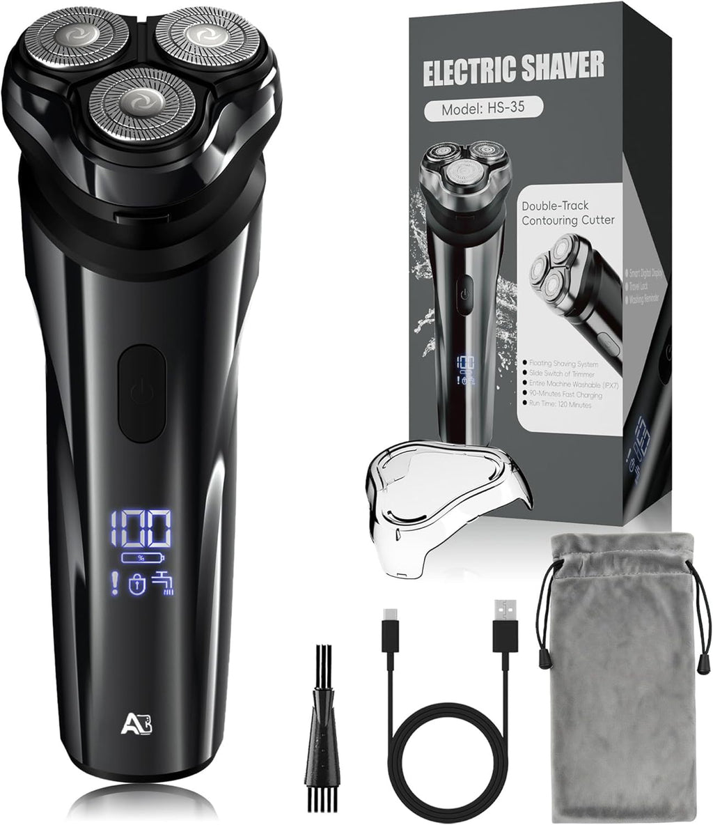 ABGAB Afeitadora eléctrica recargable para hombres, maquinilla de a...