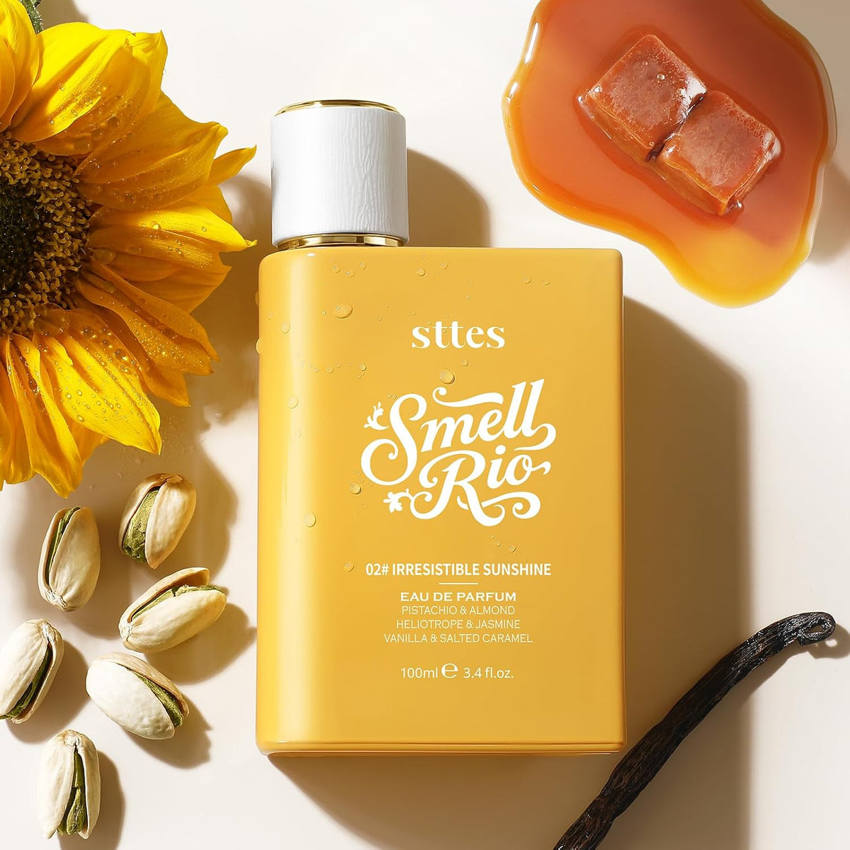 Sttes #02 Irresistible Sunshine Perfumes para mujer, pistacho, vain...
