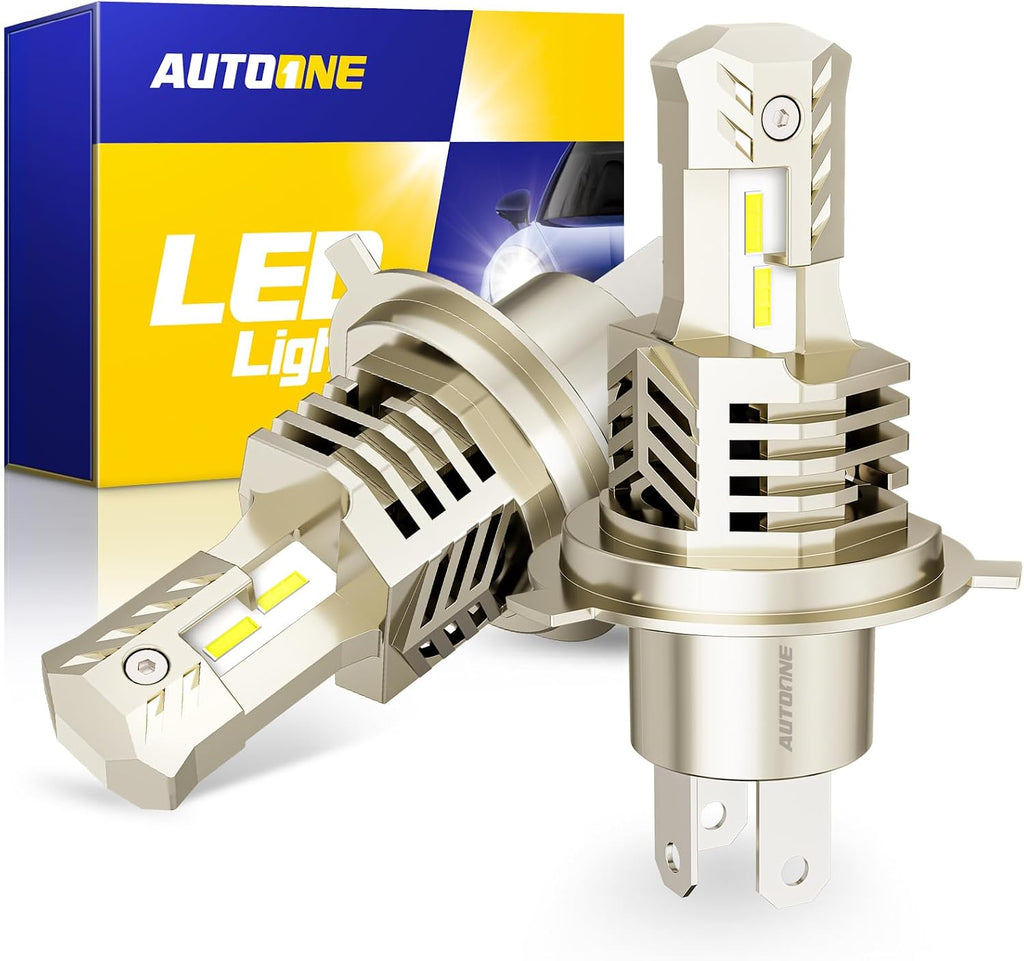 AUTOONE - Bombillas LED H4\/9003\/HB2 de 6000 K, color blanco, 8000...