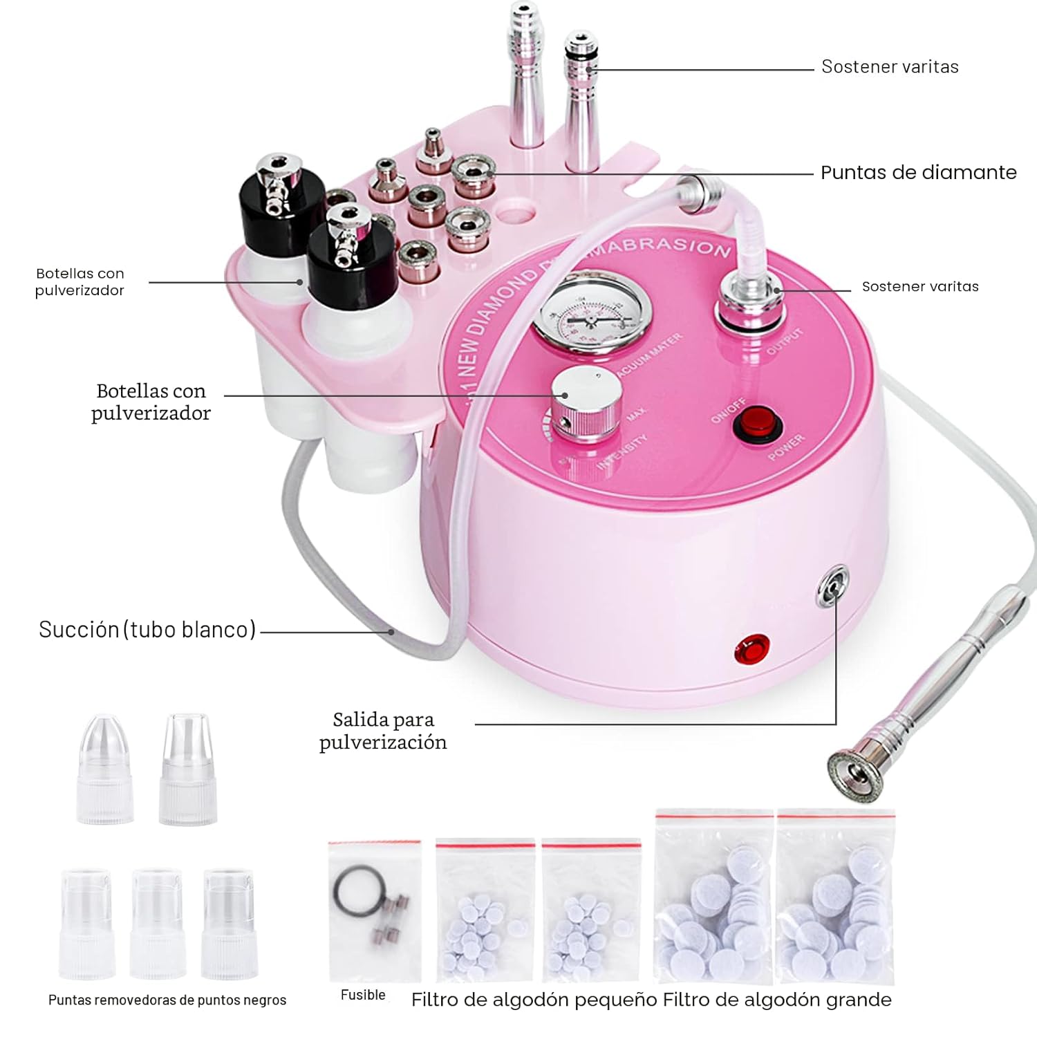 AIMENGXI Máquina de Microdermoabrasión de Diamante Profesional Plus...