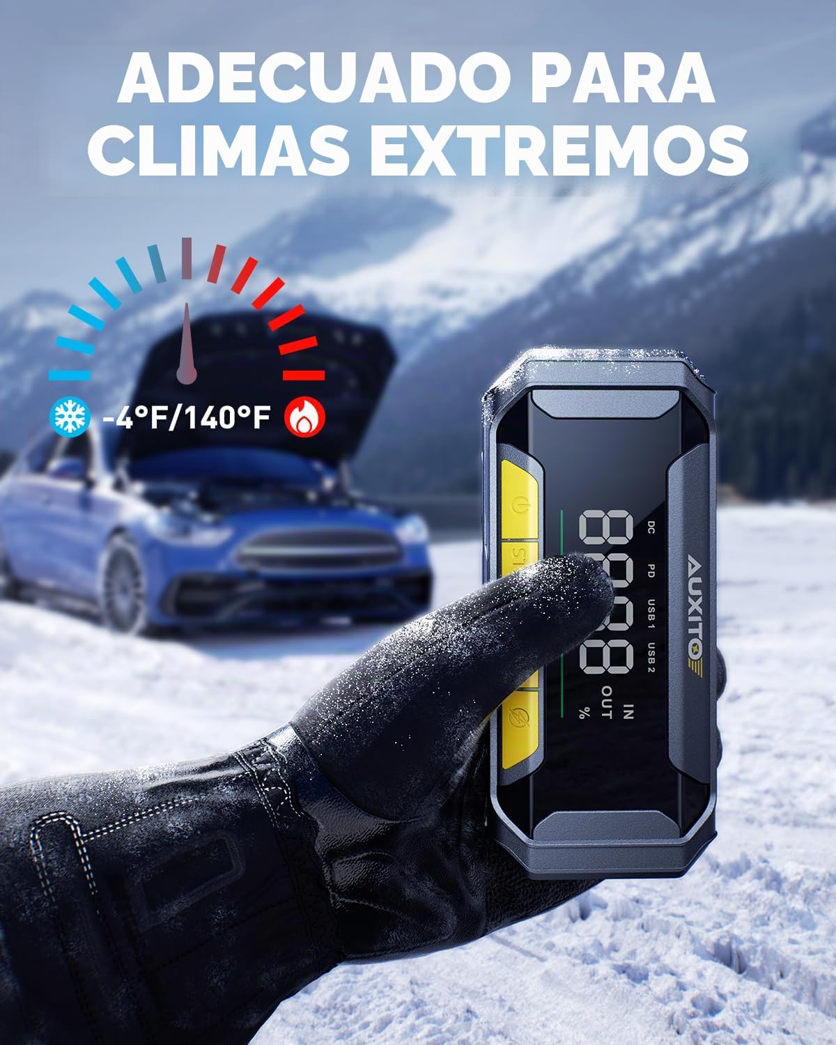 AUXITO 8000A Arrancador de Batería de Coche con Función de Fuerza d...