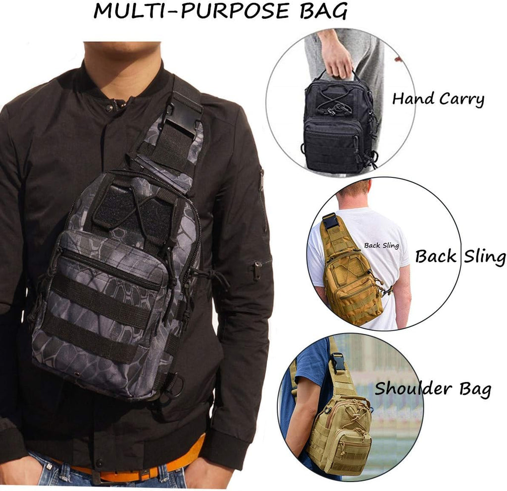 LBlanco Mochila táctica para el hombro, pequeña, para exteriores, p...