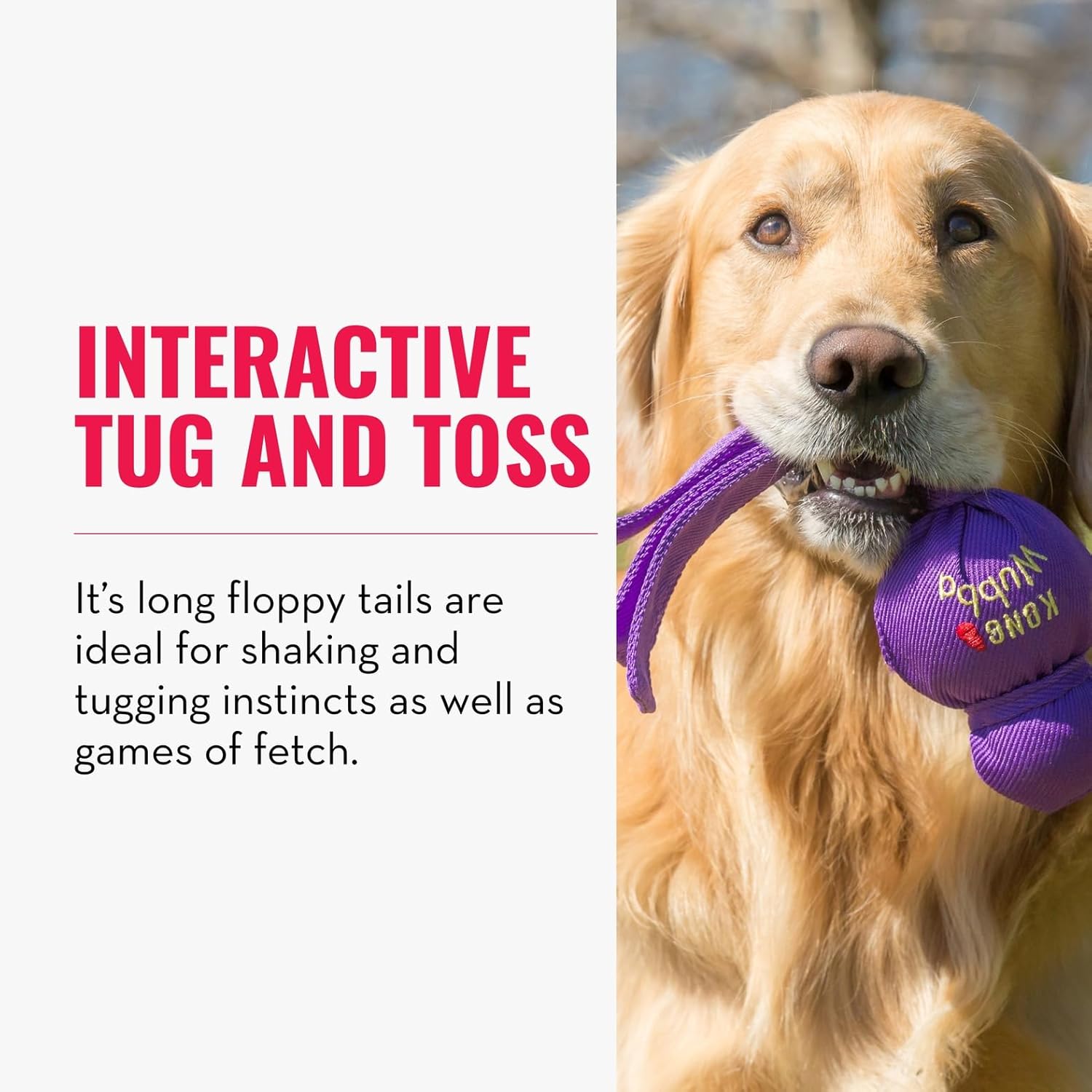 KONG Wubba - Juguete para perros para tirar de la guerra y buscar -...
