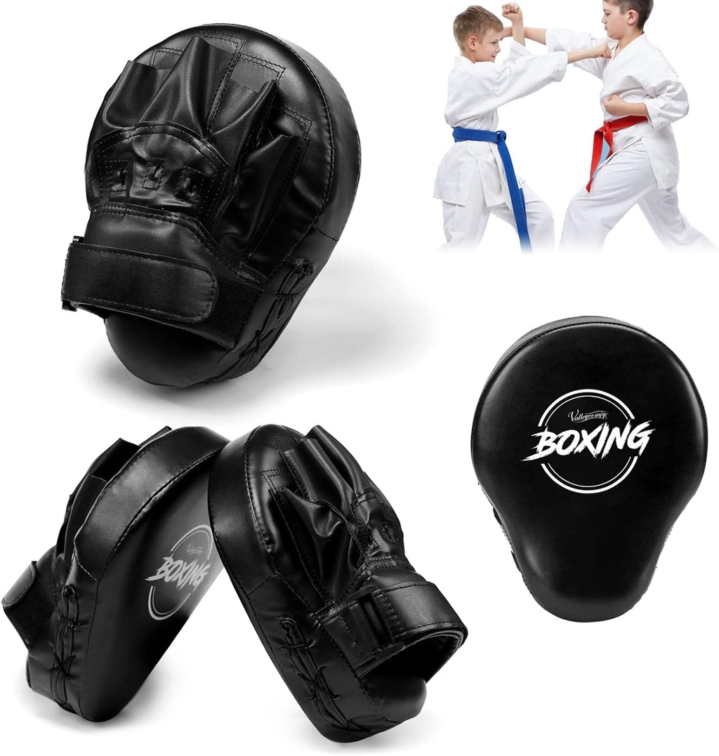 Valleycomfy - Manoplas de boxeo curvadas de piel sintética para ent...