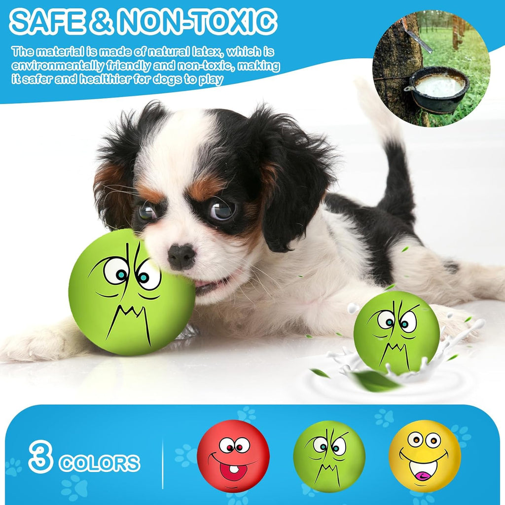 Coricorsu 8 cm Juguetes para perros con sonido Cara divertida sonri...
