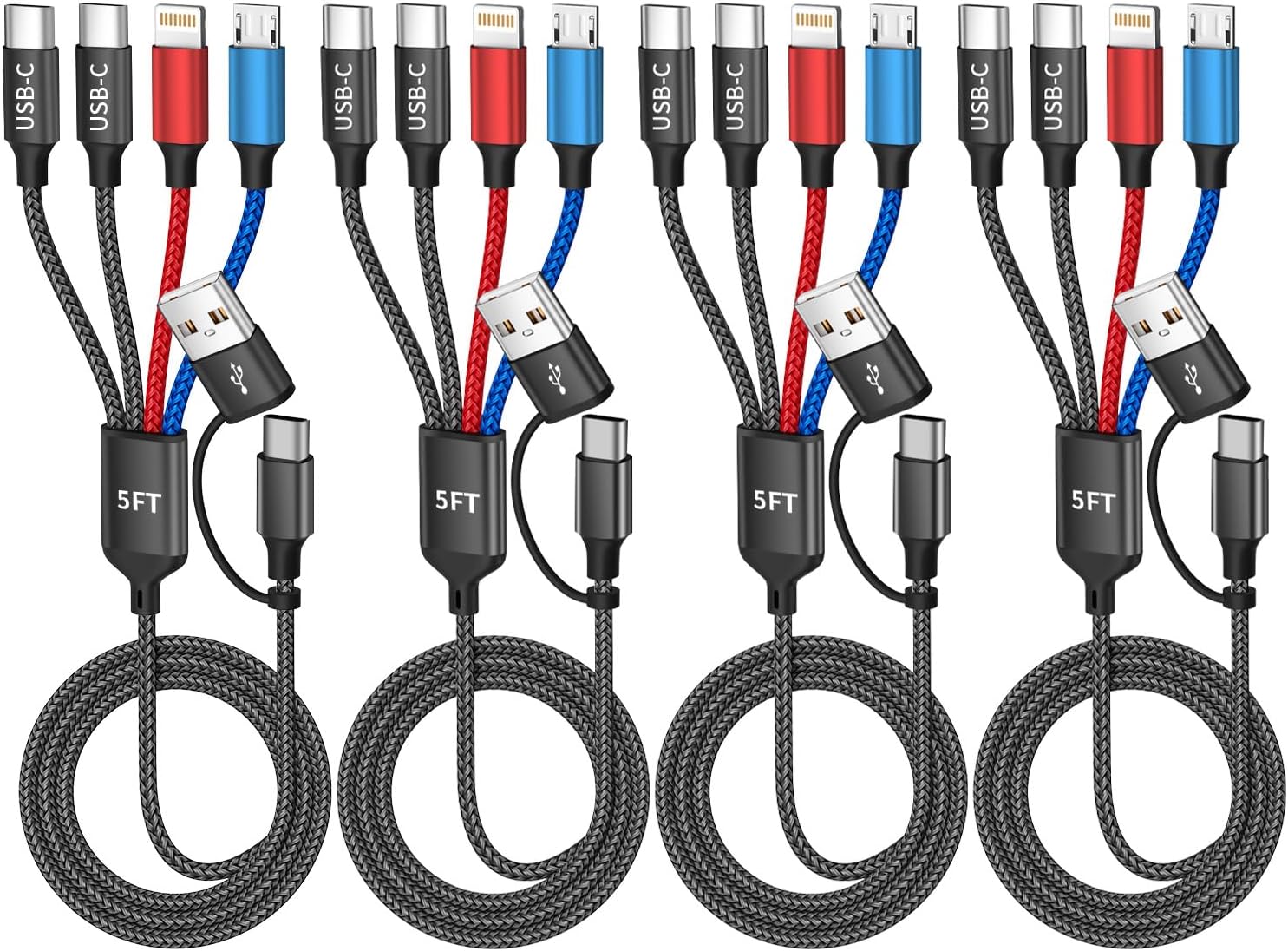 Travel Cruise Essentials 2026 - Cable de carga 4 en 2 con puerto do...