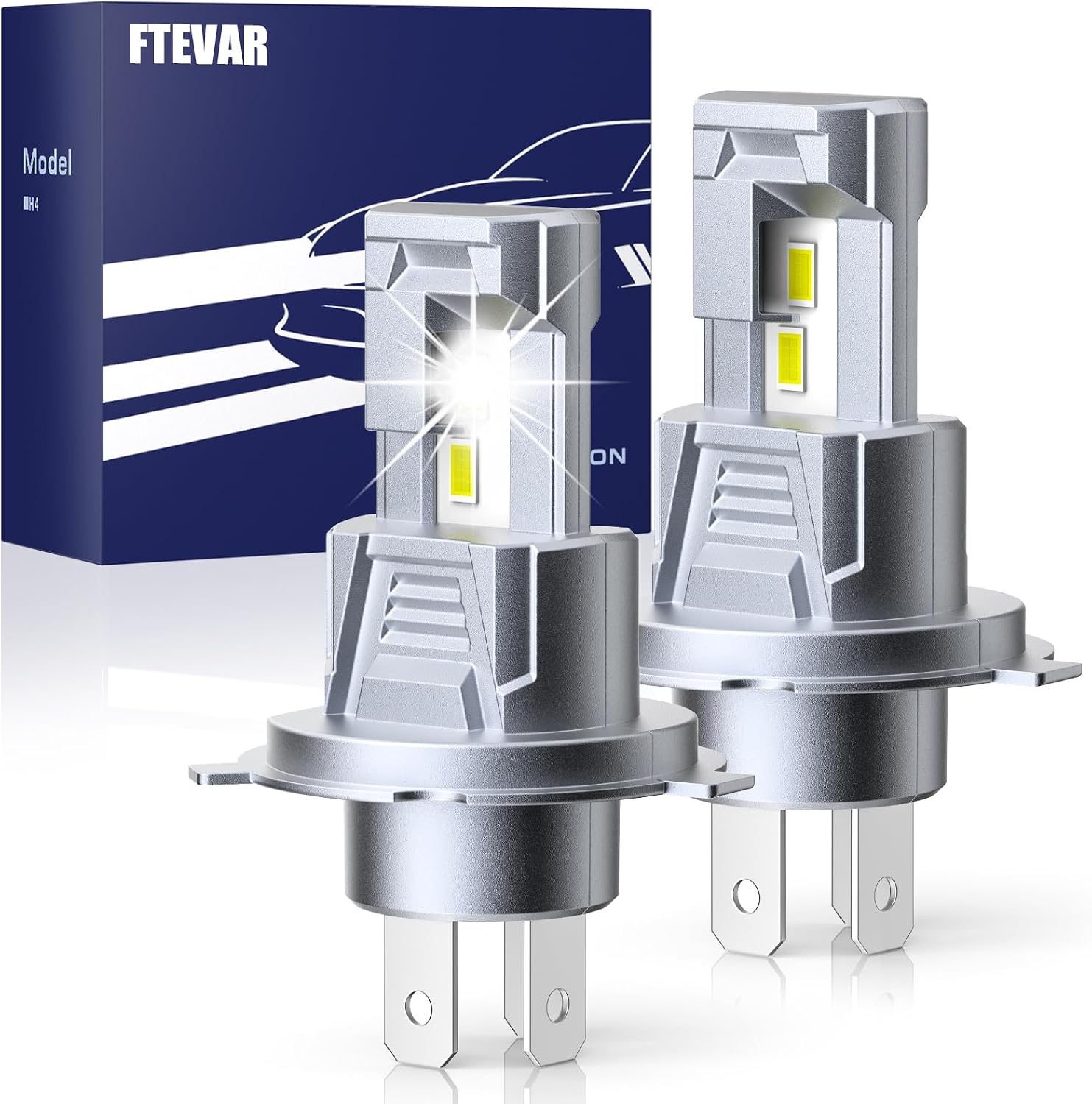FTEVAR Bombillas LED H4\/9003, sin ventilador, Plug and Play, paque...