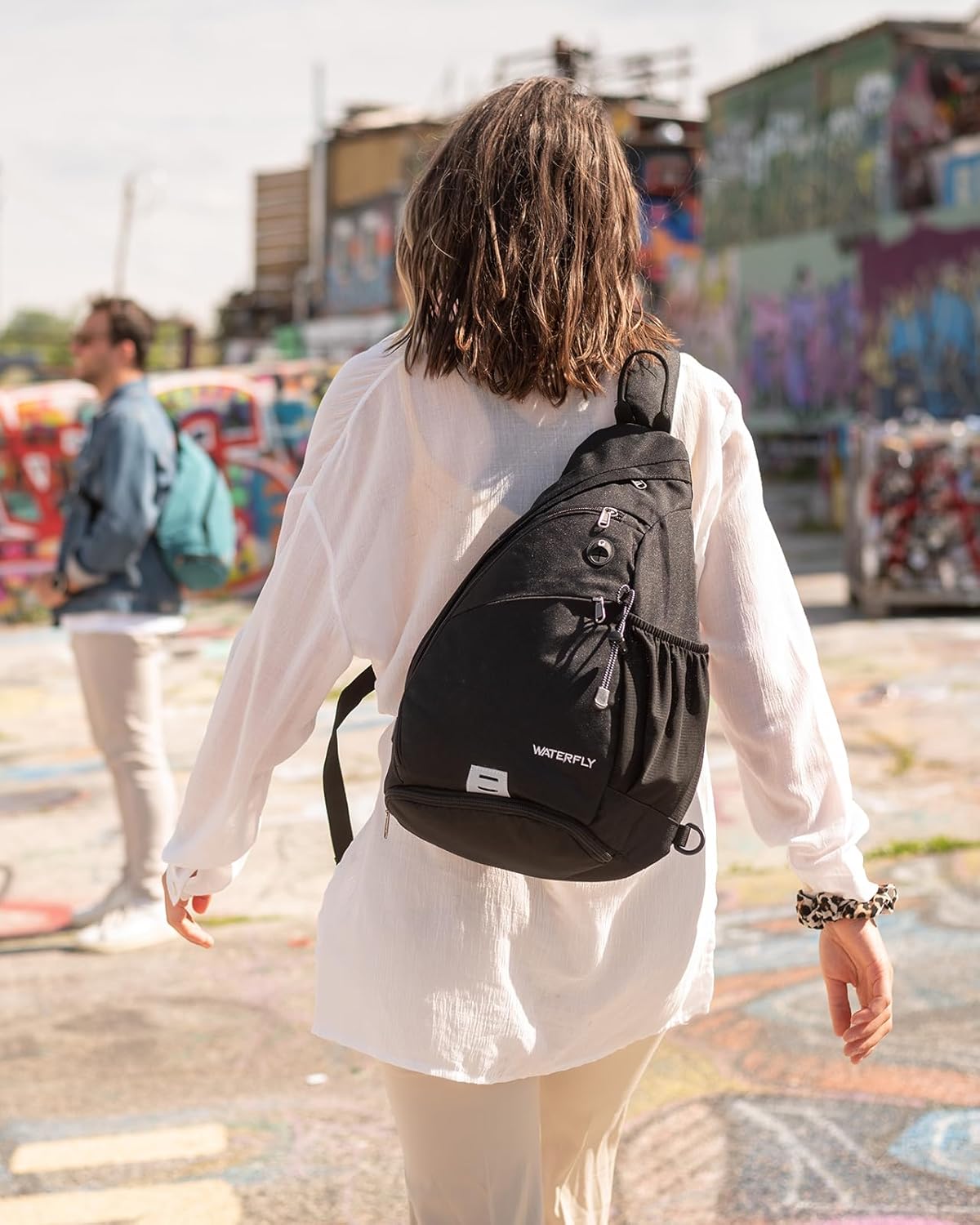 WATERFLY - Mochila casual tipo bandolera, para llevar en el pecho,...