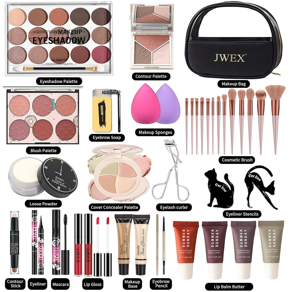 Kit completo de maquillaje de 37 piezas todo en uno para mujeres, j...
