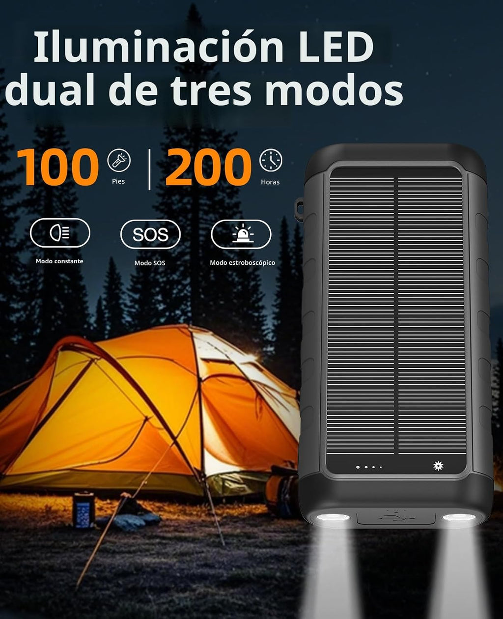 Cargador solar, banco de energía portátil de 59800 mAh para todos l...