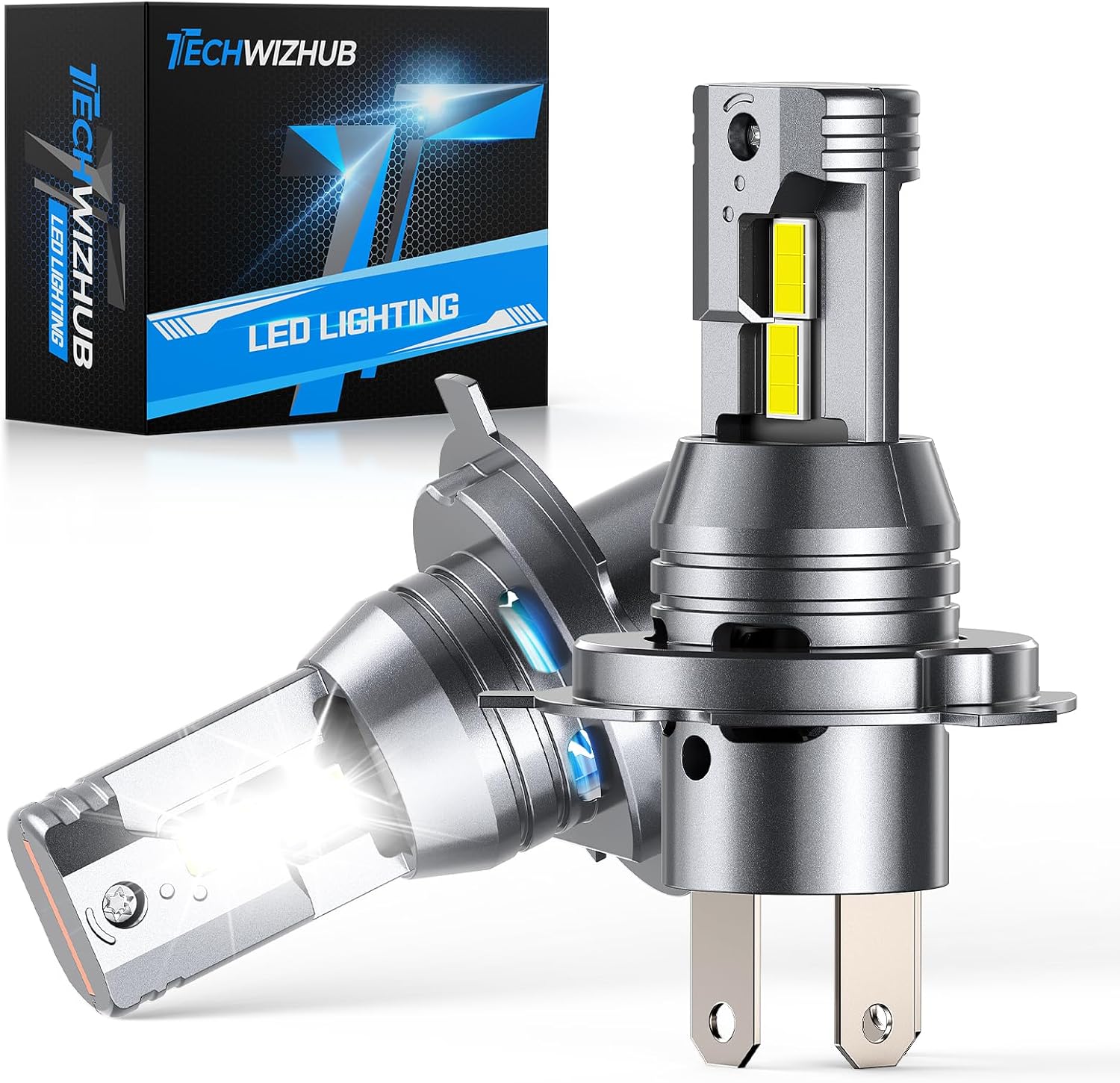 TechWizHub H4\/9003 Bombillas antiniebla, 24000 lm 600% súper brill...