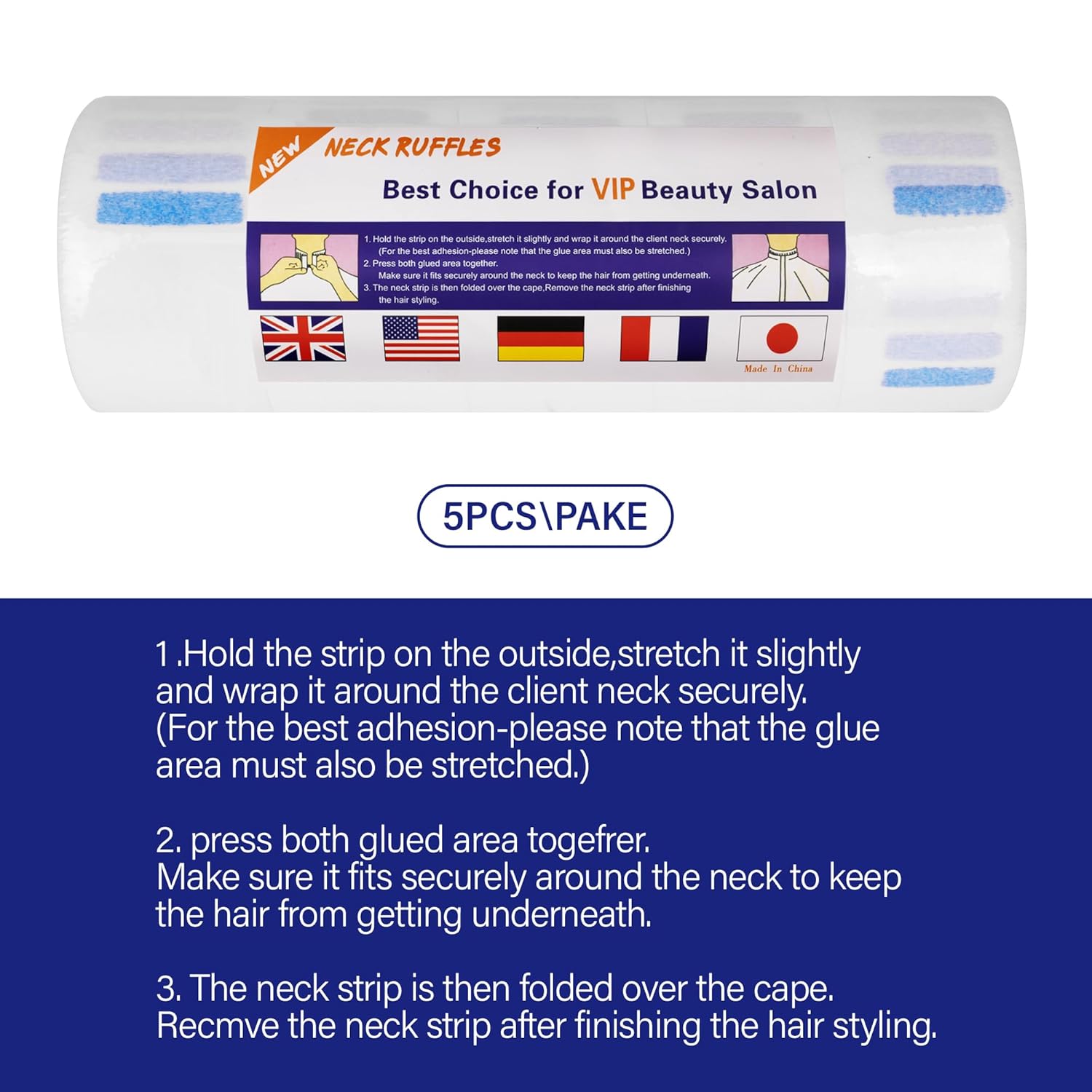 Papel desechable para cuello de peluquero con herramienta de acceso...
