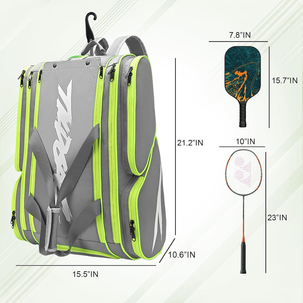 TILDOSAC Bolsa de pickleball \u2013 Bolsa grande de paleta para 4 p...