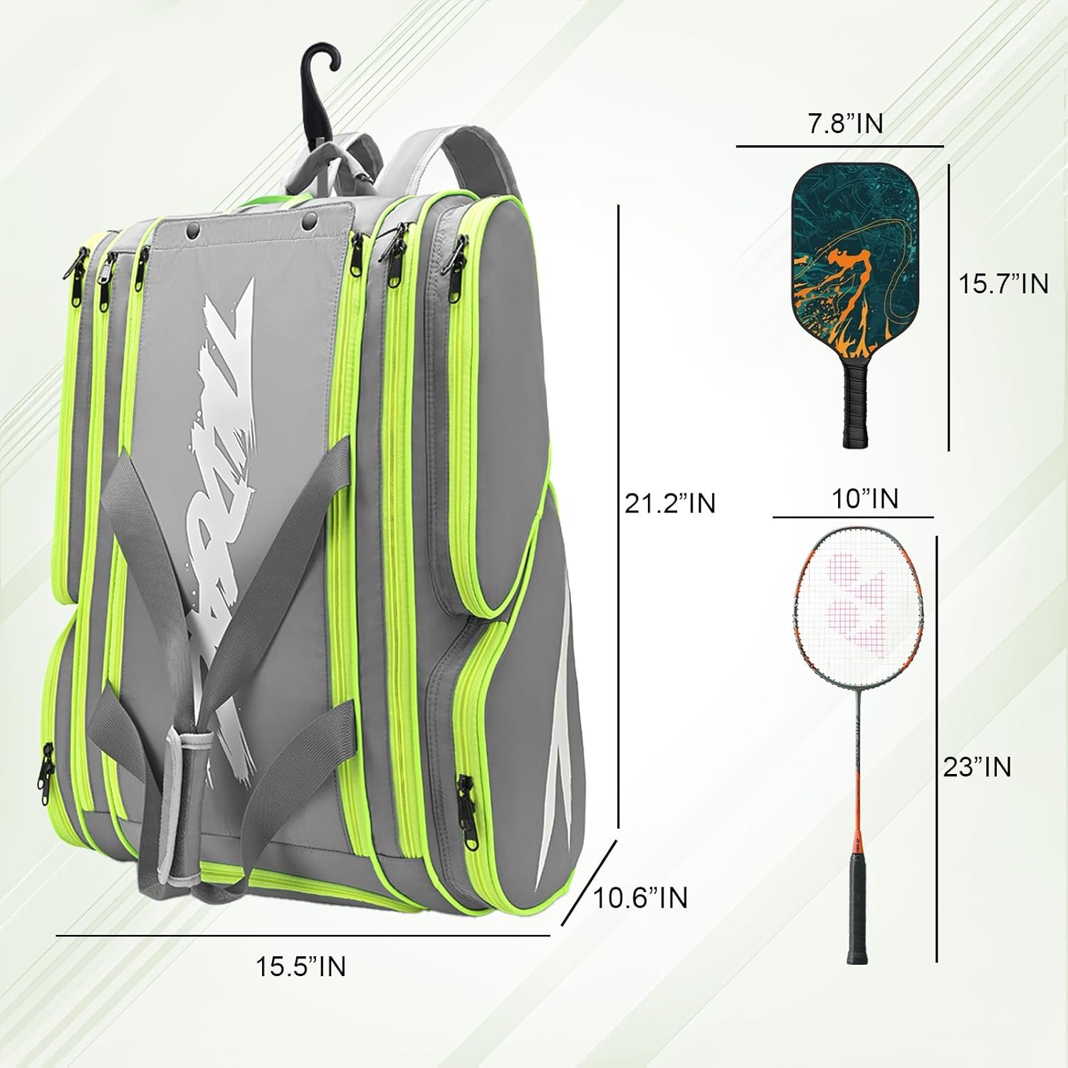 TILDOSAC Bolsa de pickleball \u2013 Bolsa grande de paleta para 4 p...