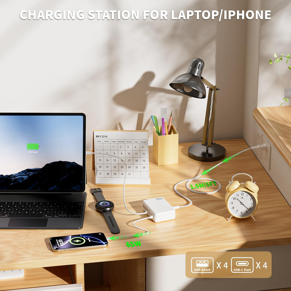Bloque de Cargador USB C, Cargador Tipo C de 200W Carga Rápida, Est...