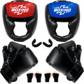 Protector de cabeza de Sparring con guantes, 8 piezas - Casco de se...