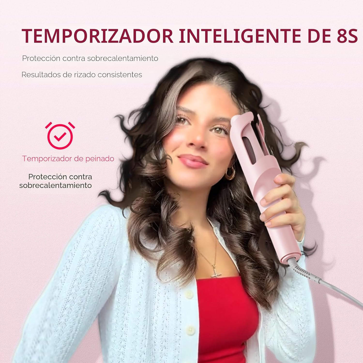 TYMO Rizador Automático Giratorio - TYMO CURLPRO Varita de Rizado p...