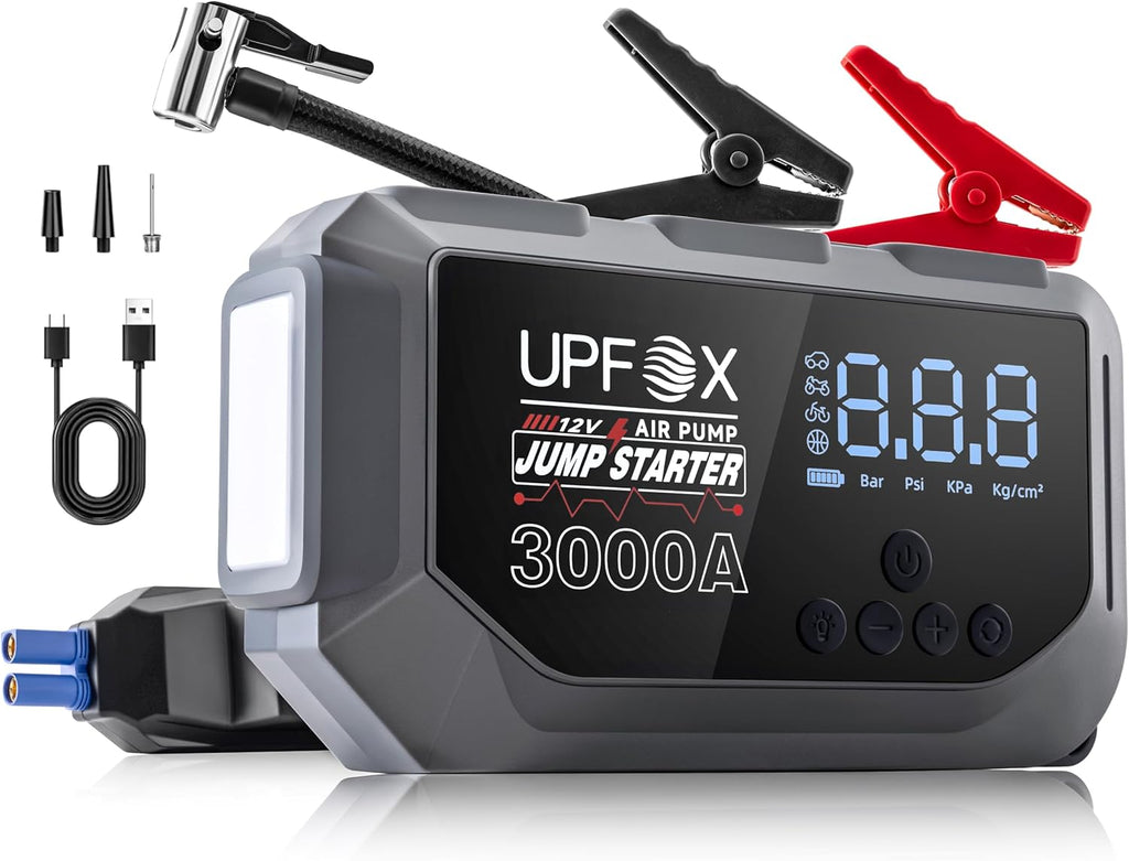 Arrancador de 3000A con compresor de aire 12V \u2013 Arrancador por...