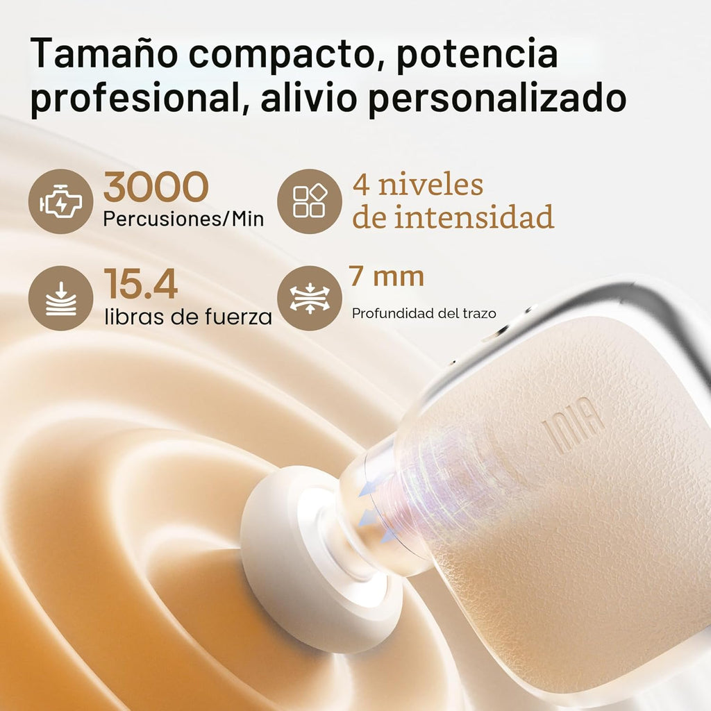 INIA PocketForce - Mini pistola de masaje, 75% más pequeña, de perc...