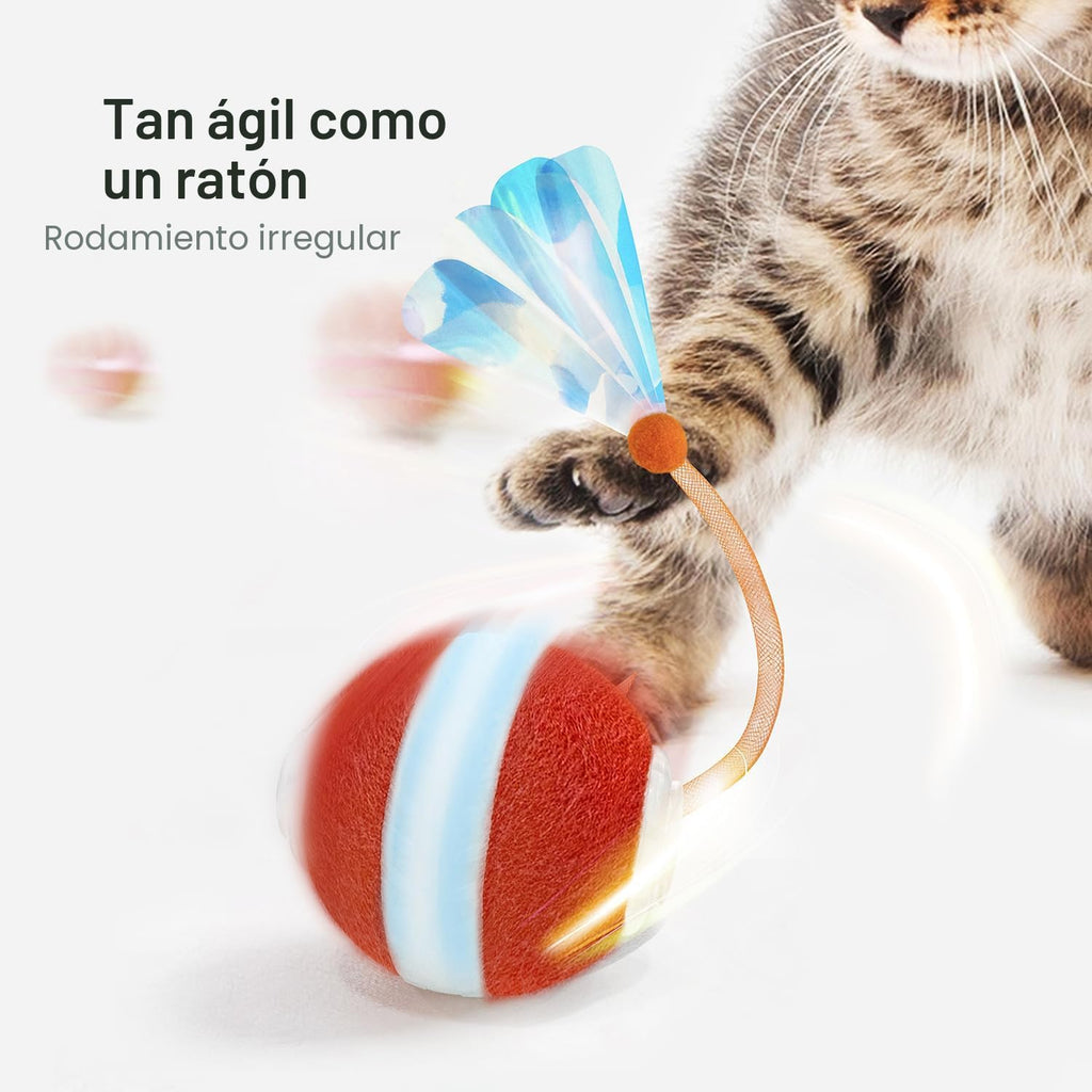 Jkanti Juguetes interactivos para gatos de interior, bola de gato á...