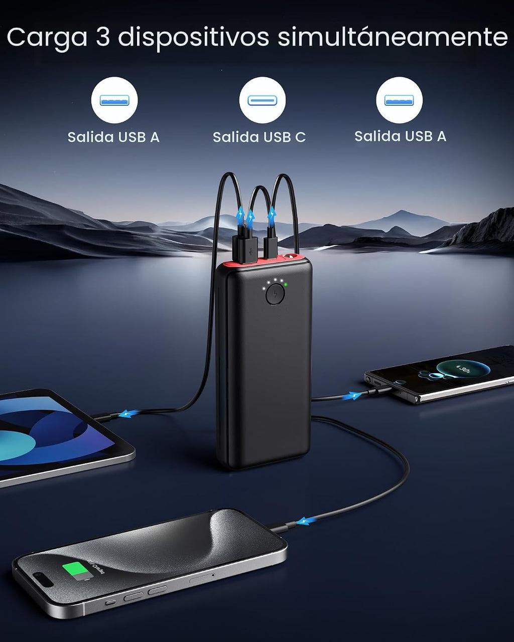 Cargador Portátil Banco de Energía 40000mAh, Carga Rápida USB C 22....