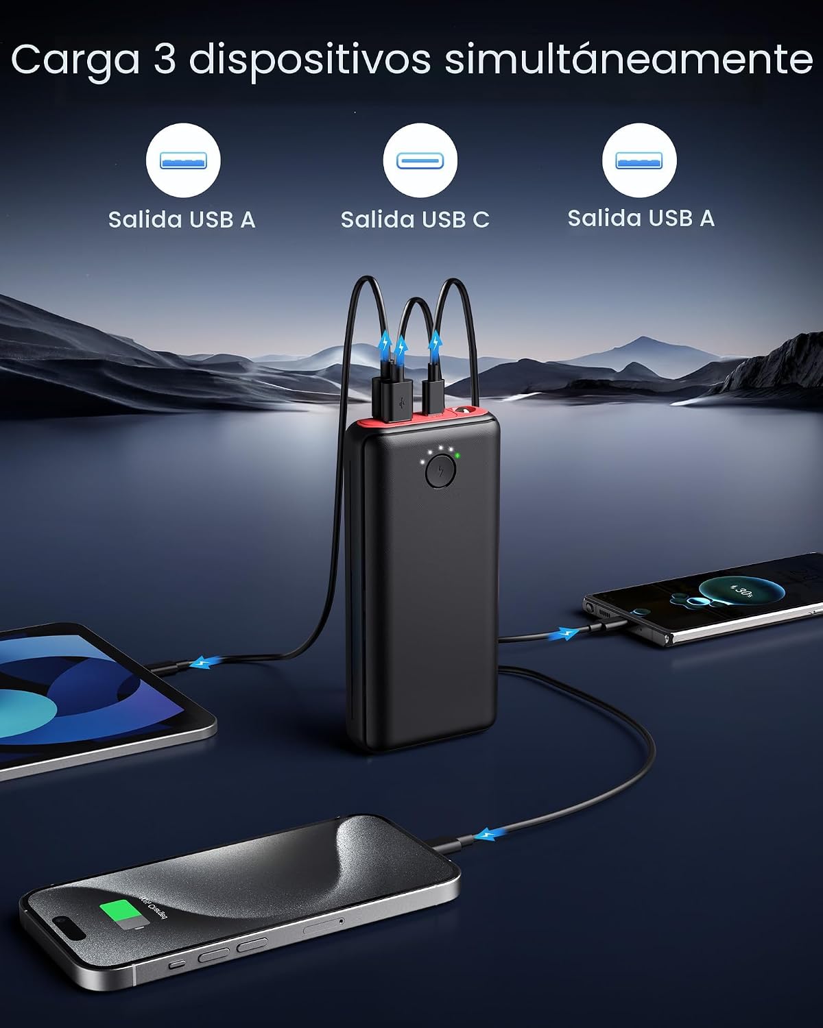 Cargador Portátil Banco de Energía 40000mAh, Carga Rápida USB C 22....