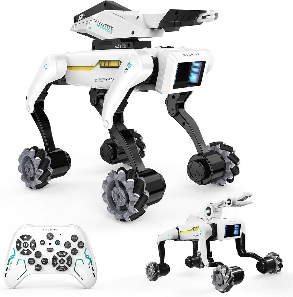 Kit de perro robot 3 en 1 con ruedas, más de 30 acciones biónicas,...