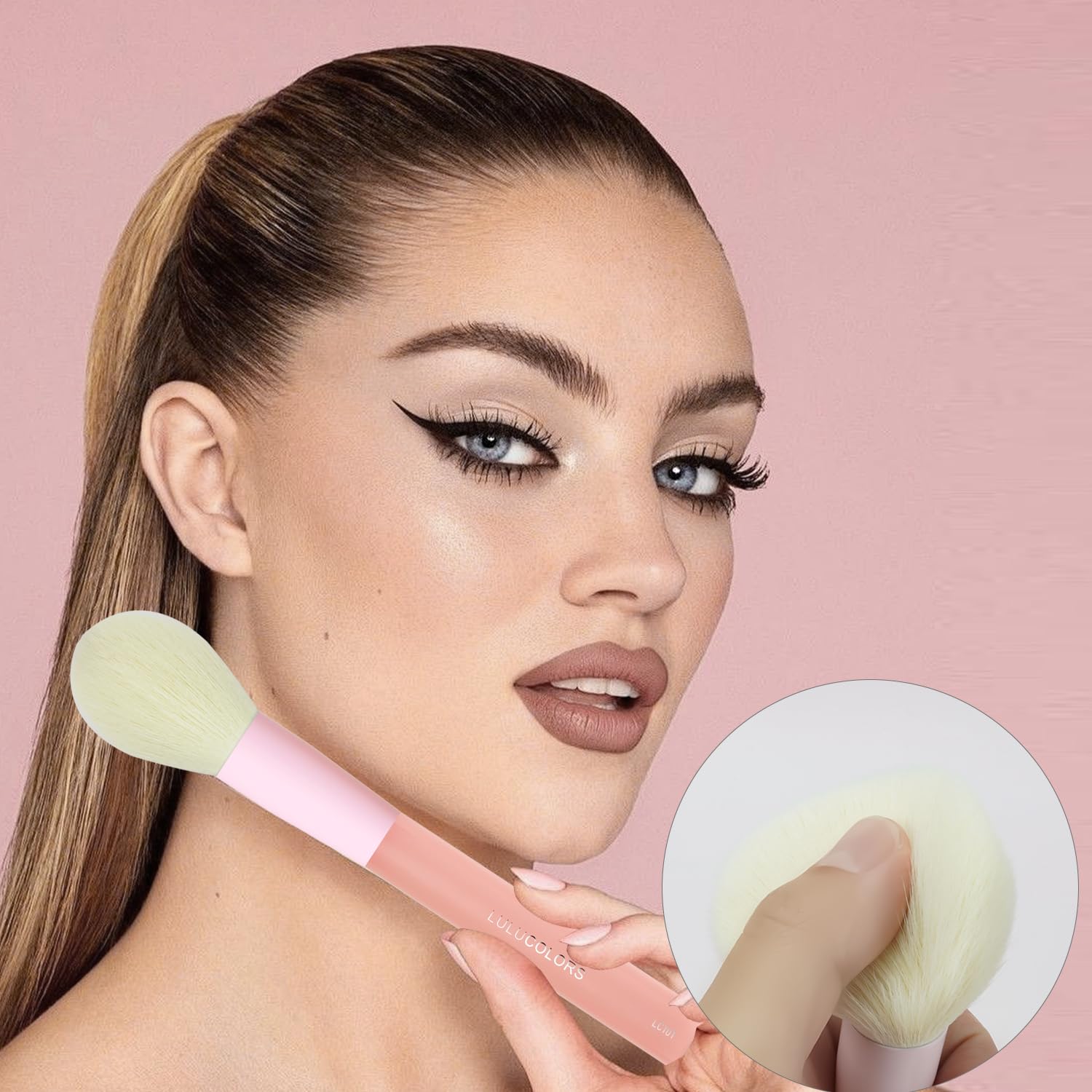 LULUCOLORS Juego de 18 pinceles de maquillaje para principiantes -...