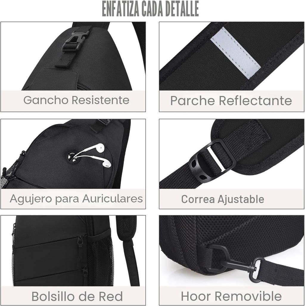 Pritent Bolsos cruzados para mujeres y hombres, mochila de moda, bo...